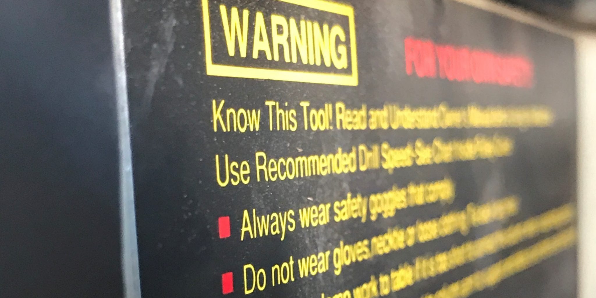 Warning device - risk management